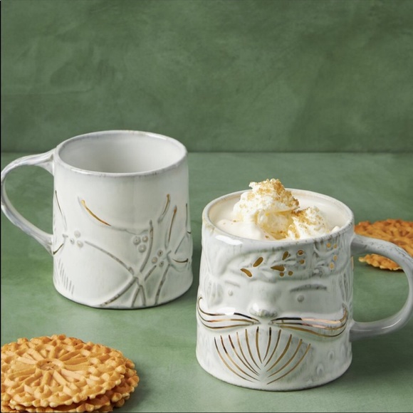 Anthro Yuletide MISTLETOE Mug NWT - Picture 1 of 6